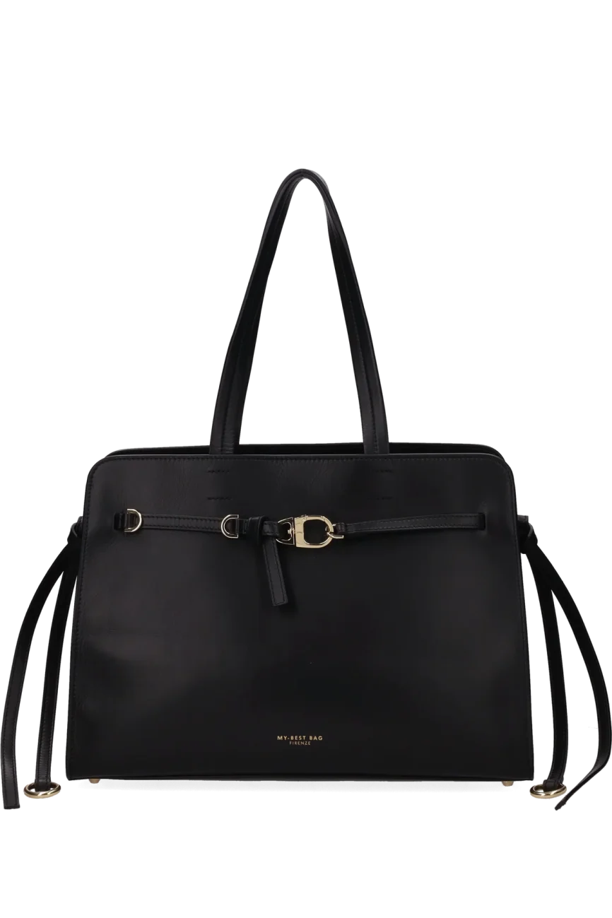 My Best Bag borsa a spalla in nappa nera DEMETRA BIG