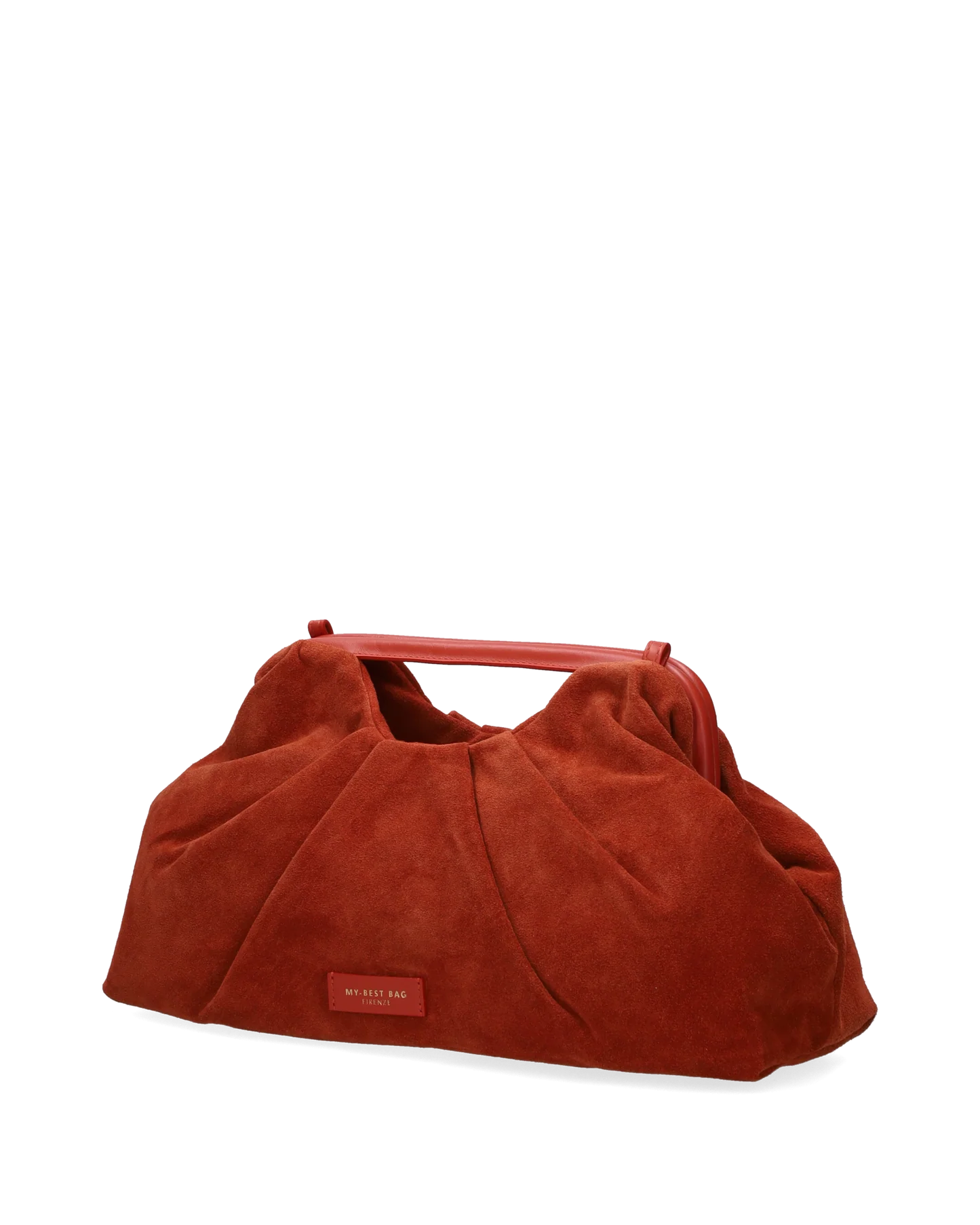 My Best Bag borsa a mano in pelle scamosciata arancio JANINE SUEDE BIG - immagine 2