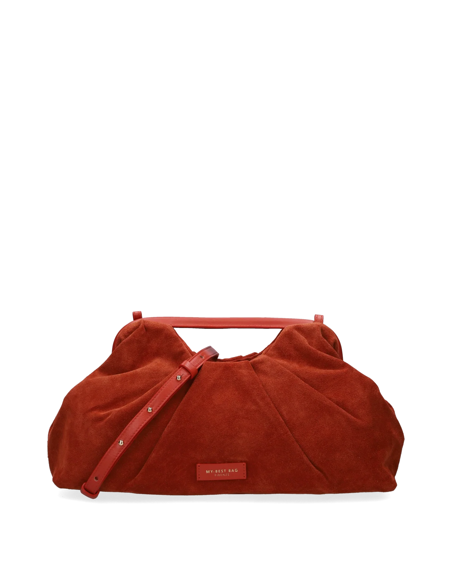 My Best Bag borsa a mano in pelle scamosciata arancio JANINE SUEDE BIG - immagine 5