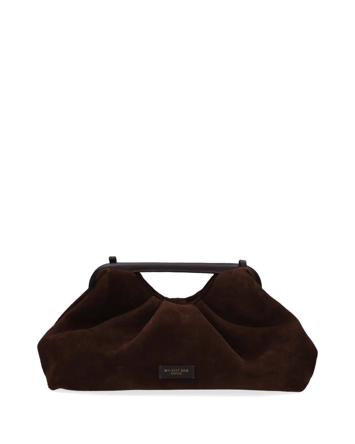 My Best Bag borsa a mano in pelle scamosciata marrone JANINE SUEDE BIG