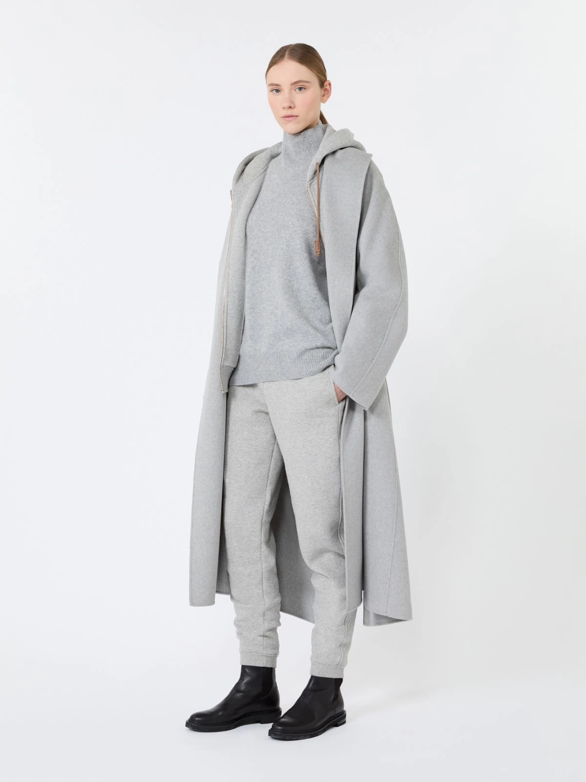'S Max Mara maglia dolcevita in lana garzata grigia SMMDANZA - immagine 4