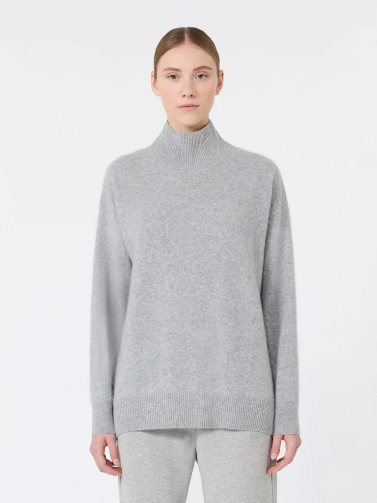 'S Max Mara maglia dolcevita in lana garzata grigia SMMVINCI