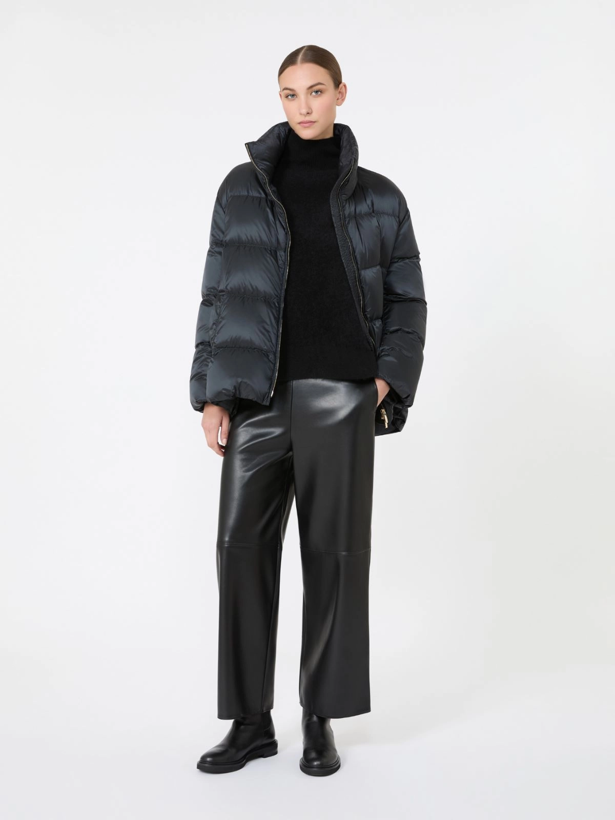 'S Max Mara maglia dolcevita in lana garzata nera SMMDANZA - immagine 4