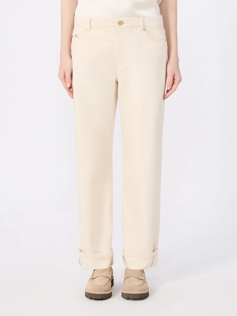 'S Max Mara pantalone cinque tasche in bull ecrù SMMVIRNA