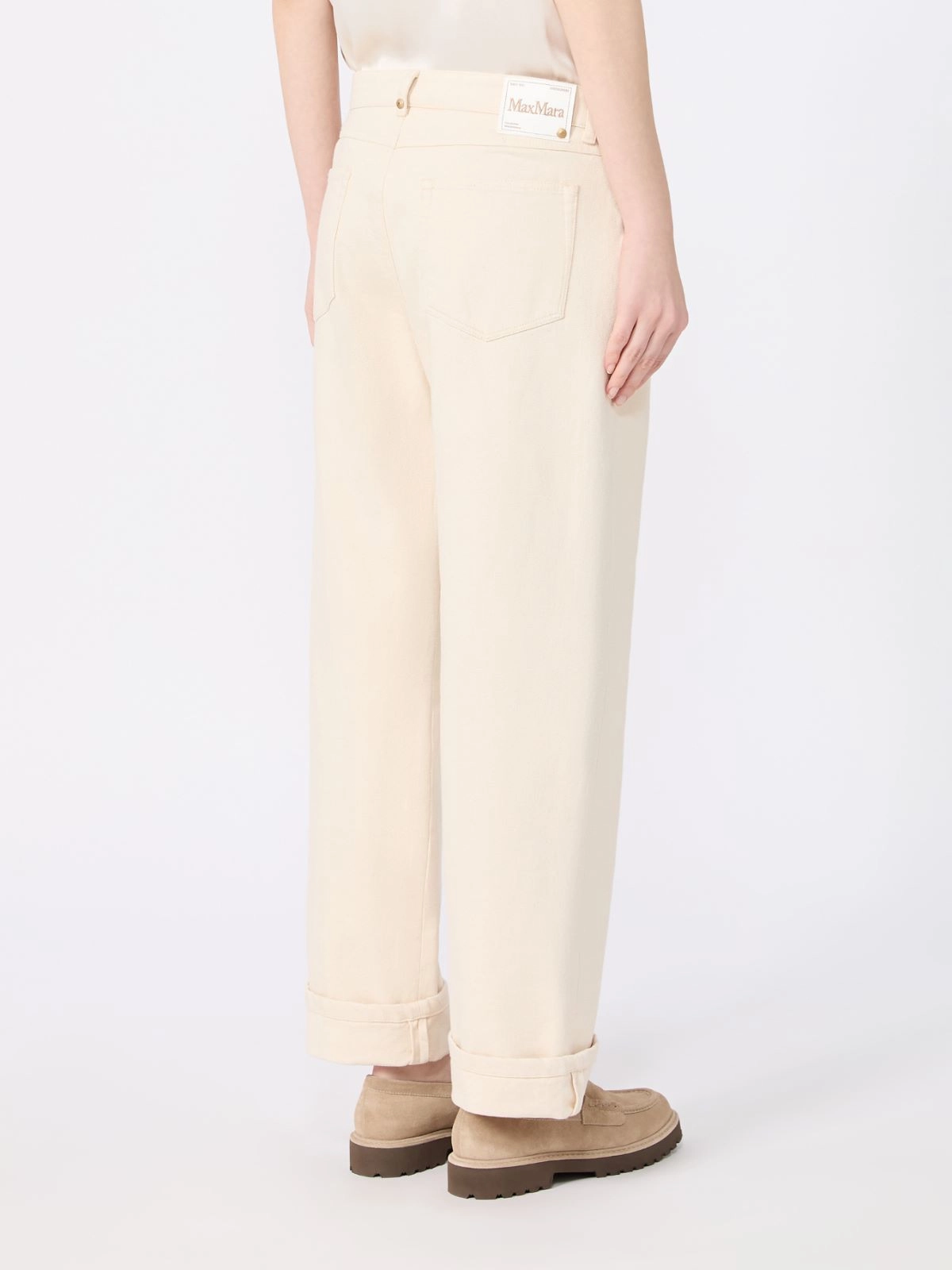 'S Max Mara pantalone cinque tasche in bull ecrù SMMVIRNA - immagine 2