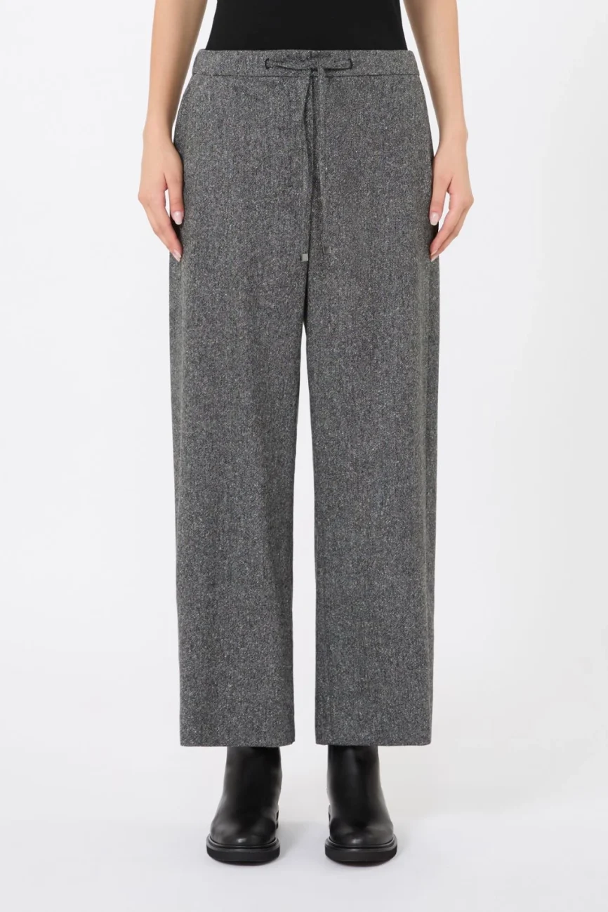'S Max Mara pantalone jogging in flanella grigio SMMVINCI