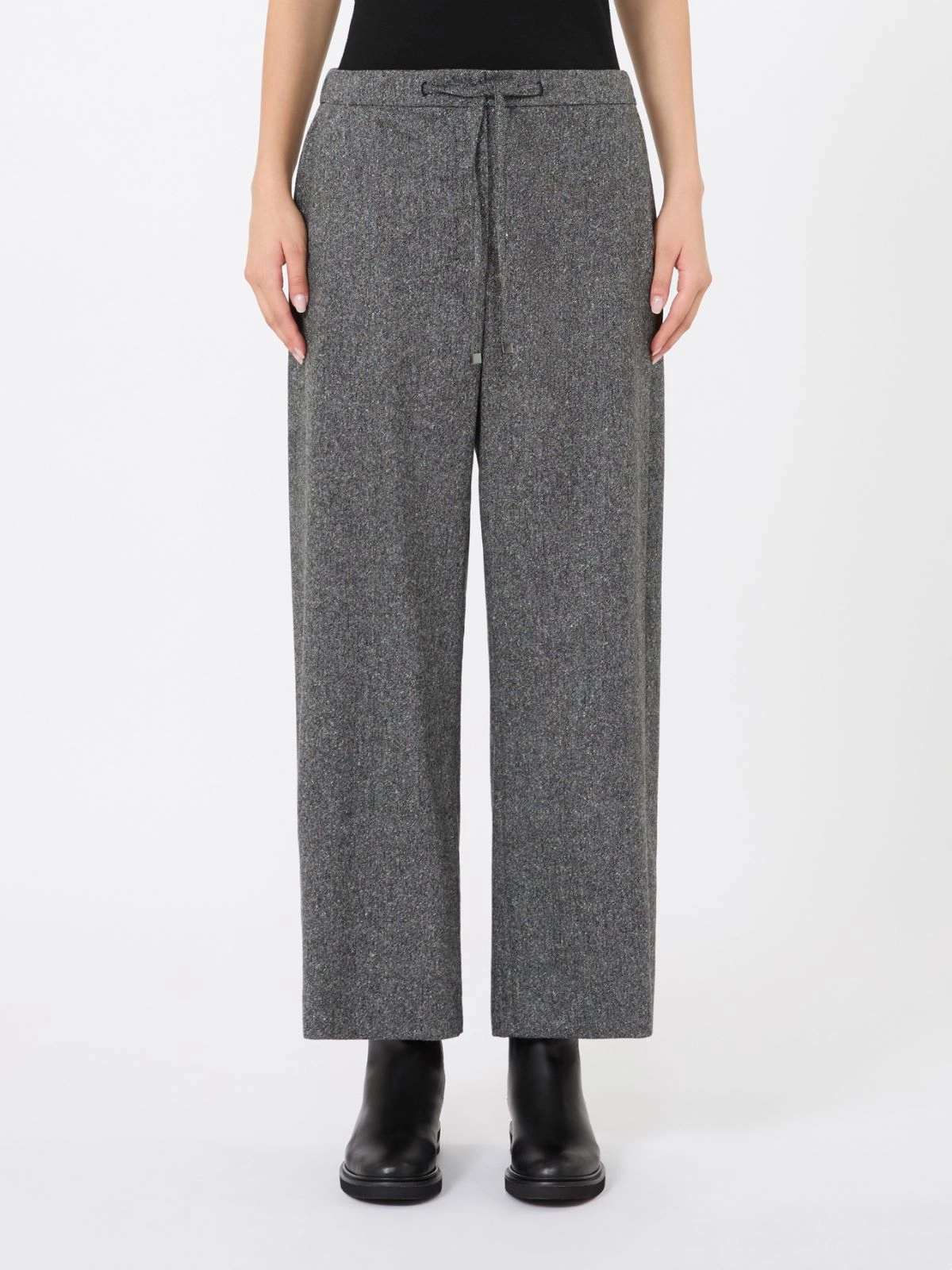 'S Max Mara pantalone jogging in flanella grigio SMMVINCI