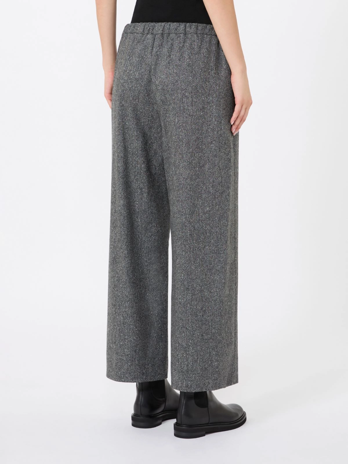 'S Max Mara pantalone jogging in flanella grigio SMMVINCI - immagine 3