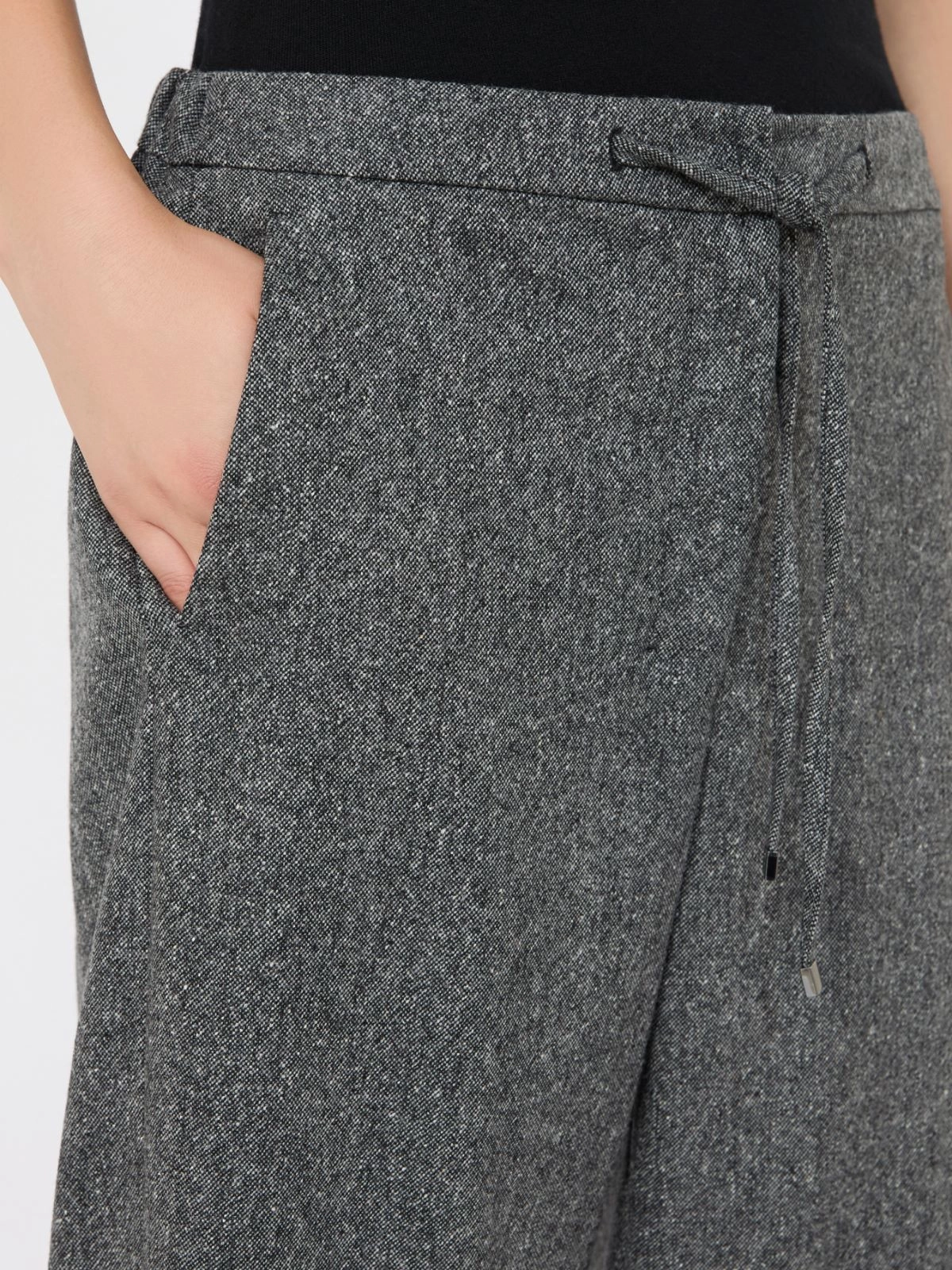 'S Max Mara pantalone jogging in flanella grigio SMMVINCI - immagine 2