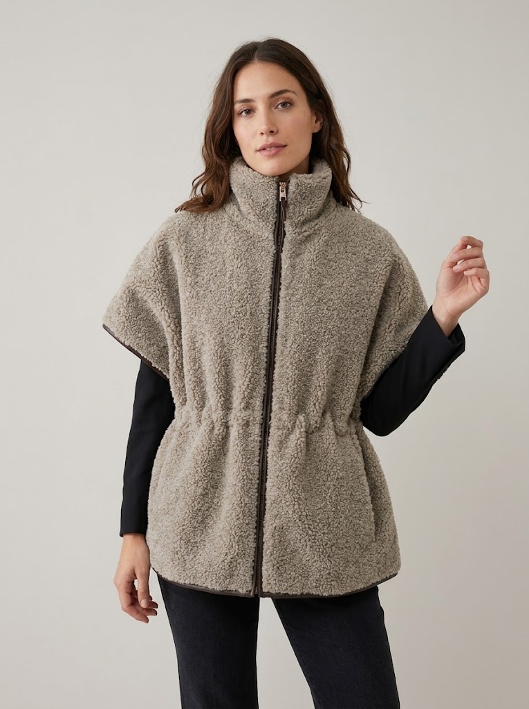 Seventy 19.70 cappa in eco pelliccia beige