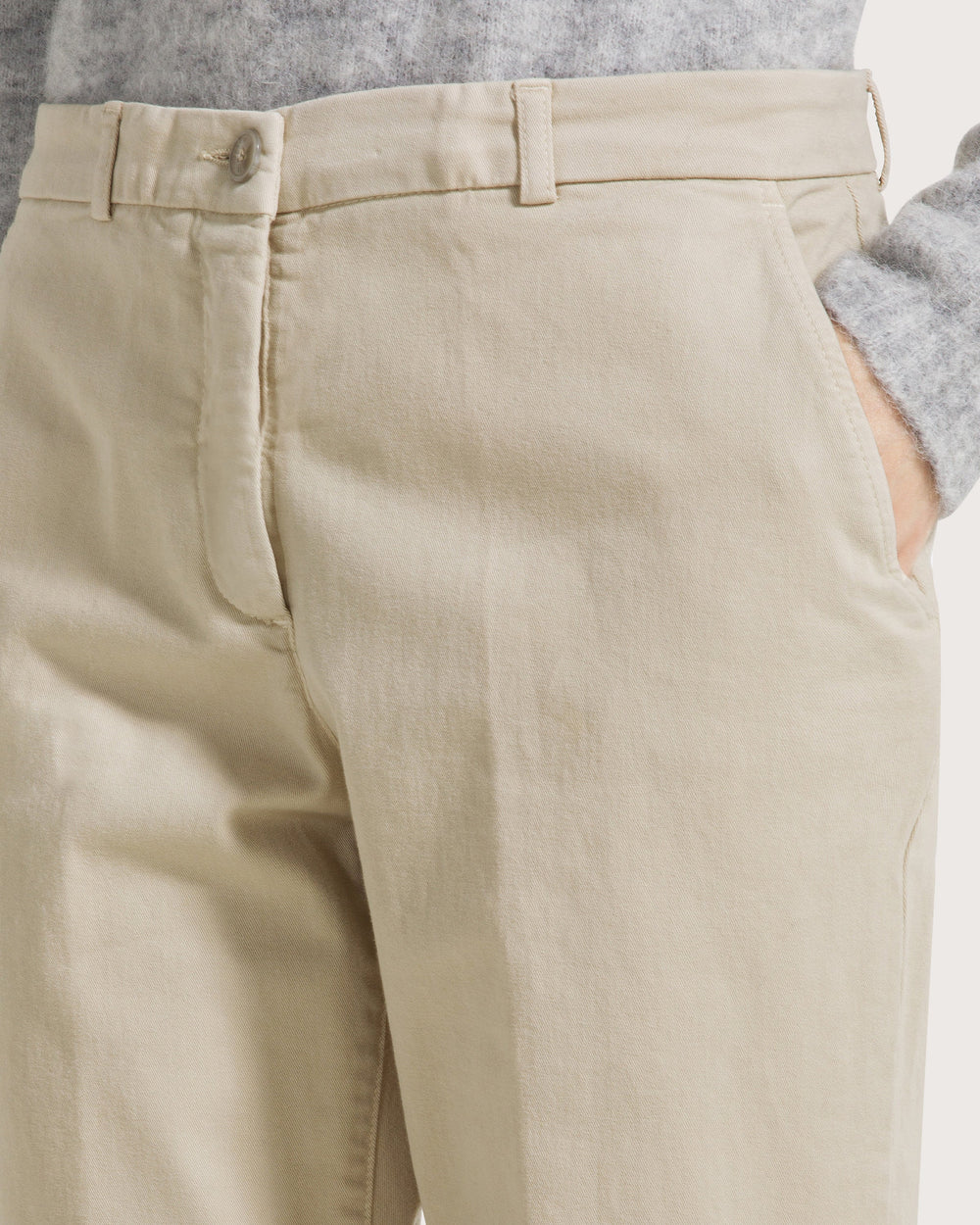 Seventy 19.70 pantalone chino in gabardina elasticizzata beige - immagine 2