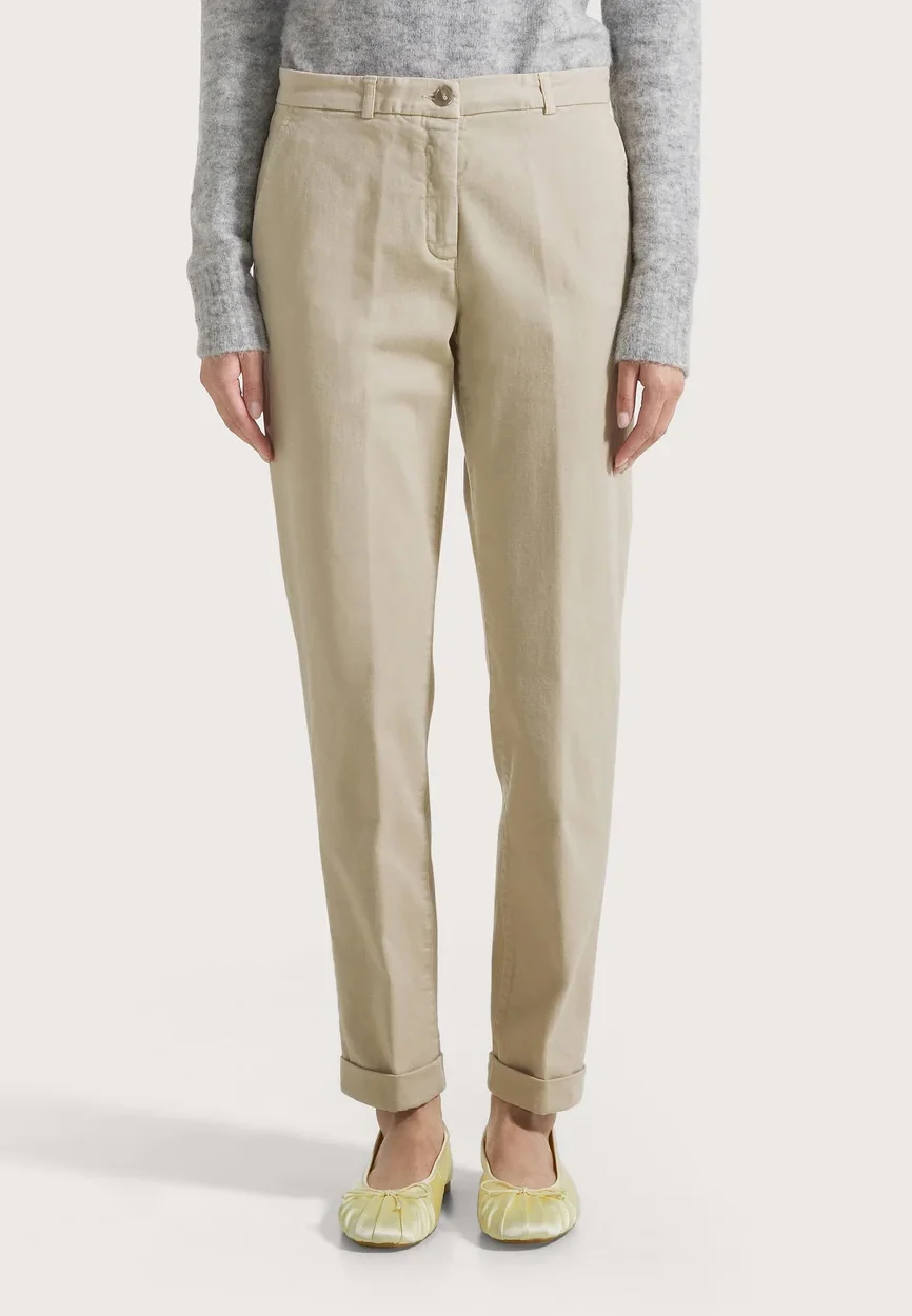Seventy 19.70 pantalone chino in gabardina elasticizzata beige