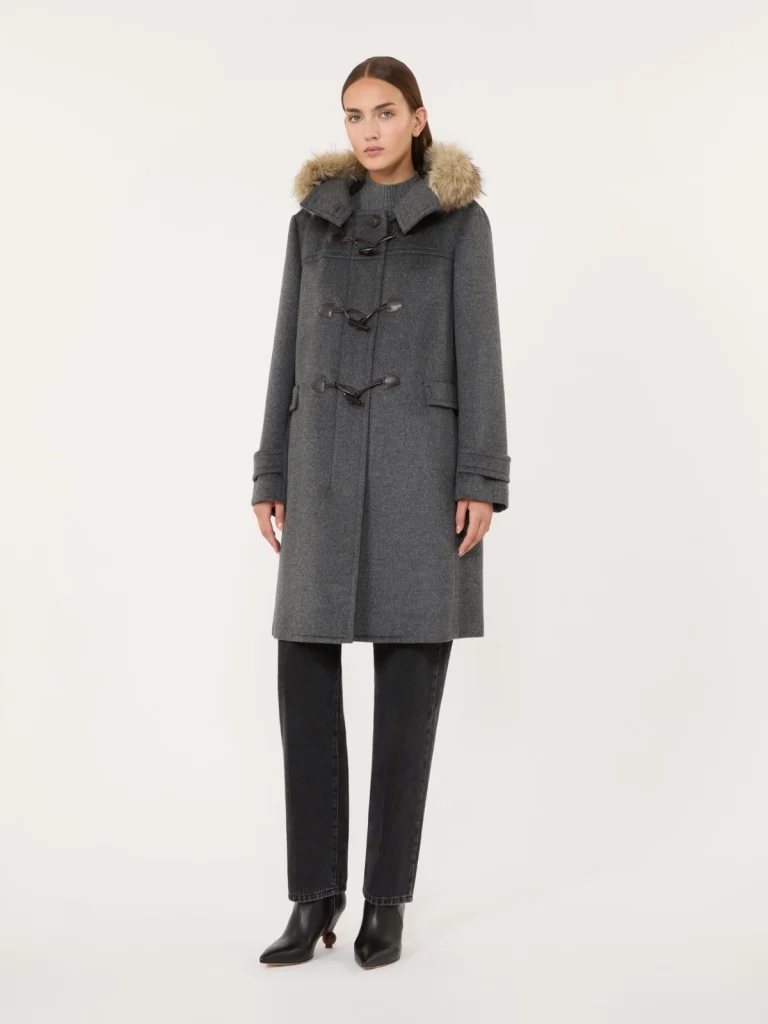 Weekend Max Mara cappotto montgomery in drap di lana grigio WKDEPICA