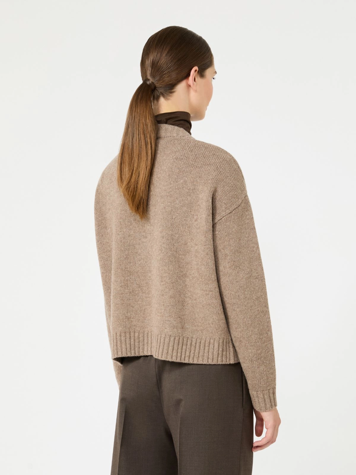 Weekend Max Mara maglia cardigan in lana beige noce WKDFILMATO - immagine 3