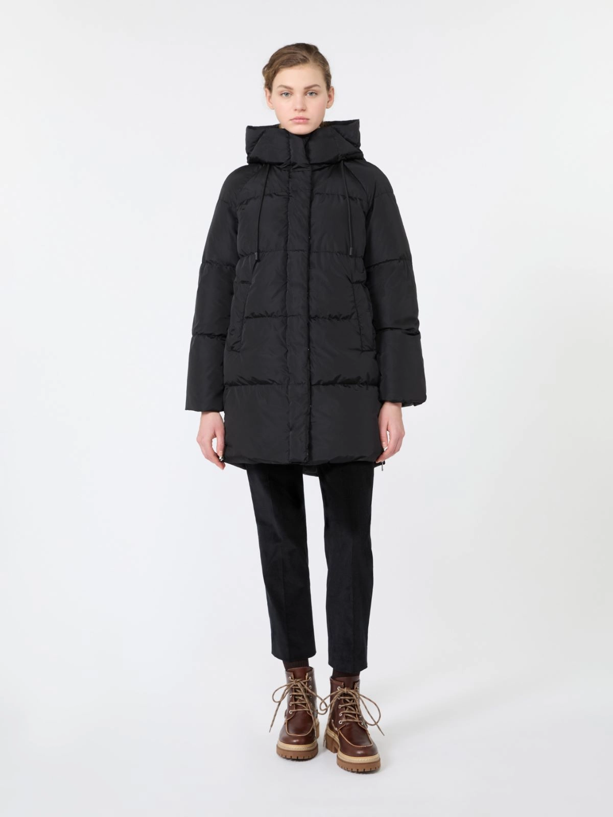 Weekend Max Mara parka imbottito lungo nero WKDNEWBEMBO - immagine 2
