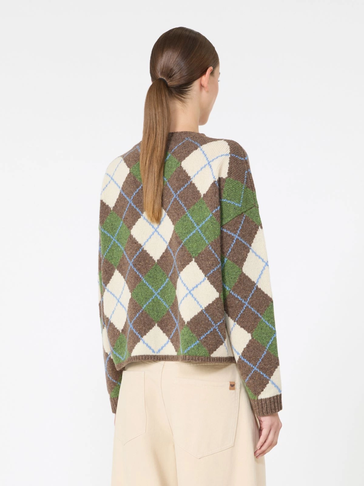 Weekend Max Mara maglia girocollo con disegno argaile WKDVASAIO - immagine 3