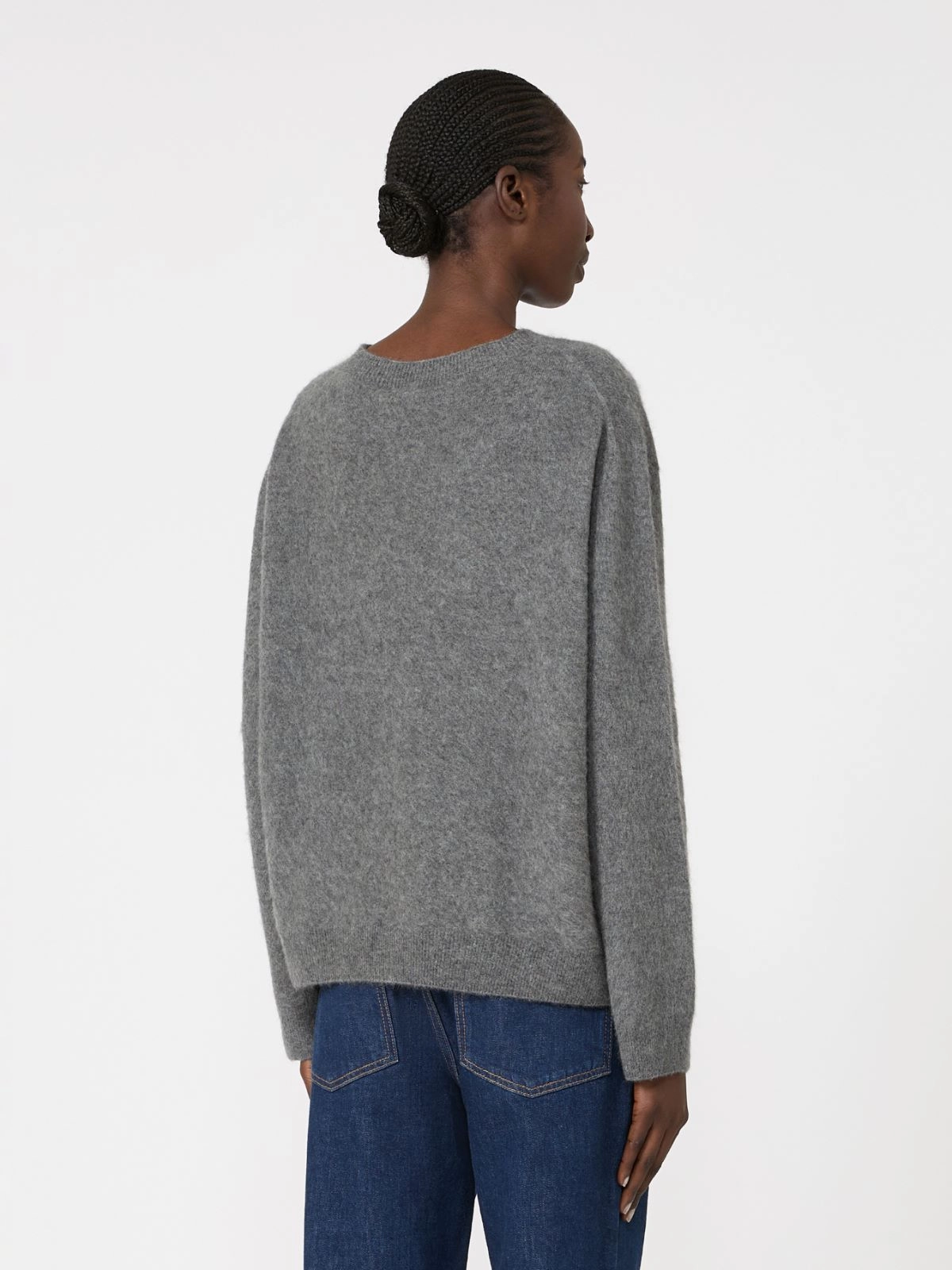 Weekend Max Mara maglia girocollo in lana e cashmere grigia WKDECO - immagine 2