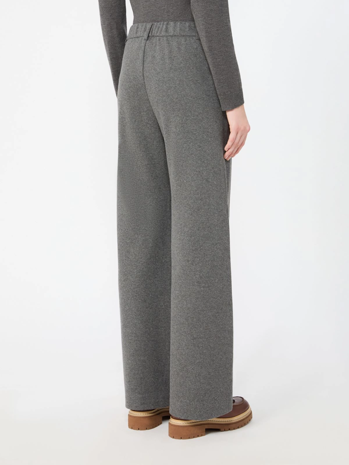 Weekend Max Mara pantalone in jersey micro jacquard grigio WKDORATA - immagine 2