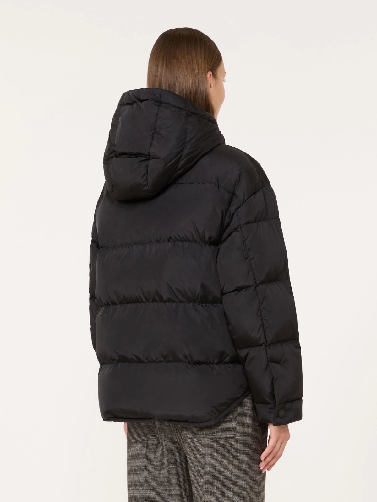 Weekend Max Mara imbottito corto over in tessuto antigoccia nero WKDLUSSO - immagine 5