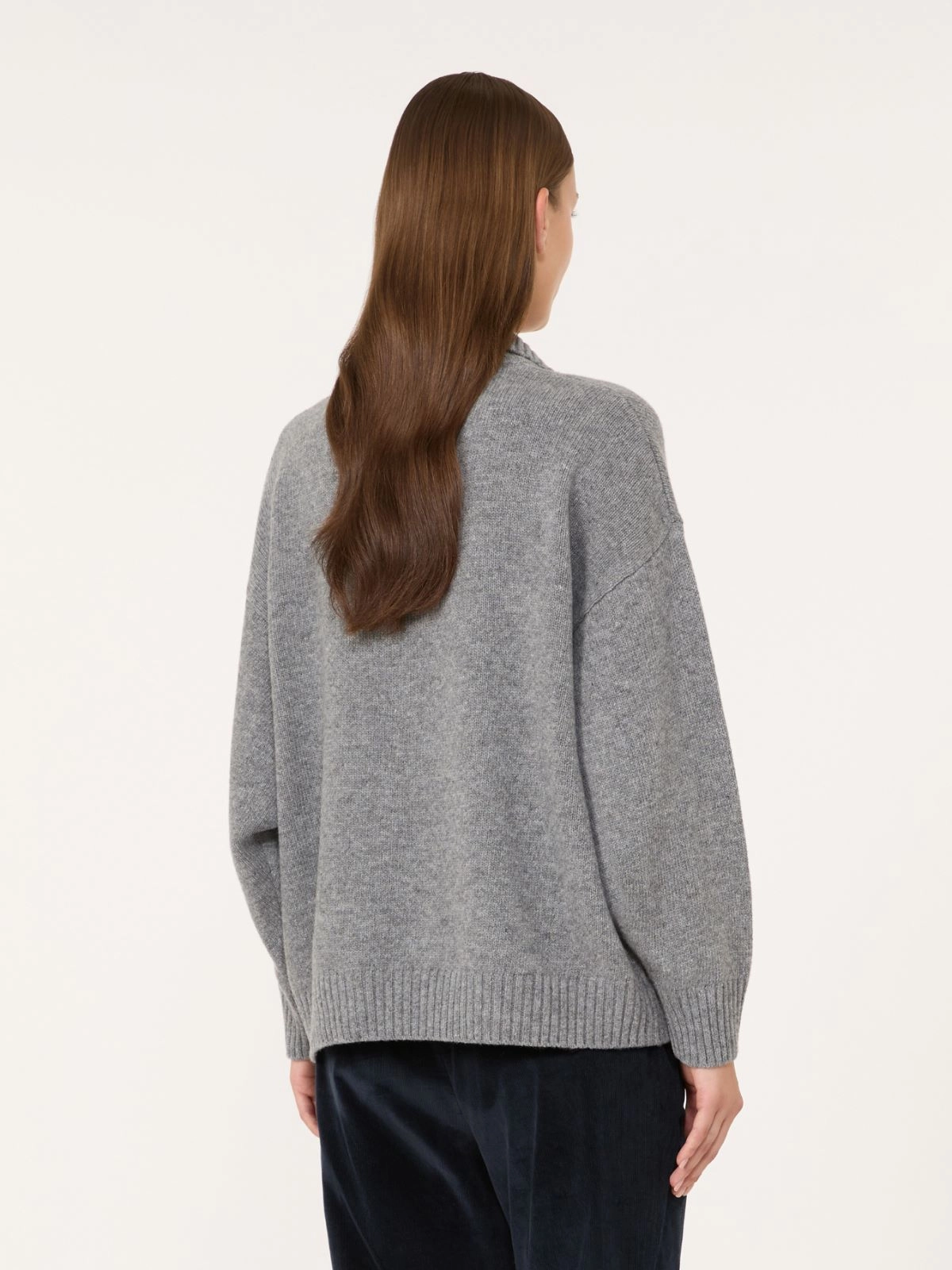 Weekend Max Mara maglia a polo in lana grigia WKDAGRE - immagine 2