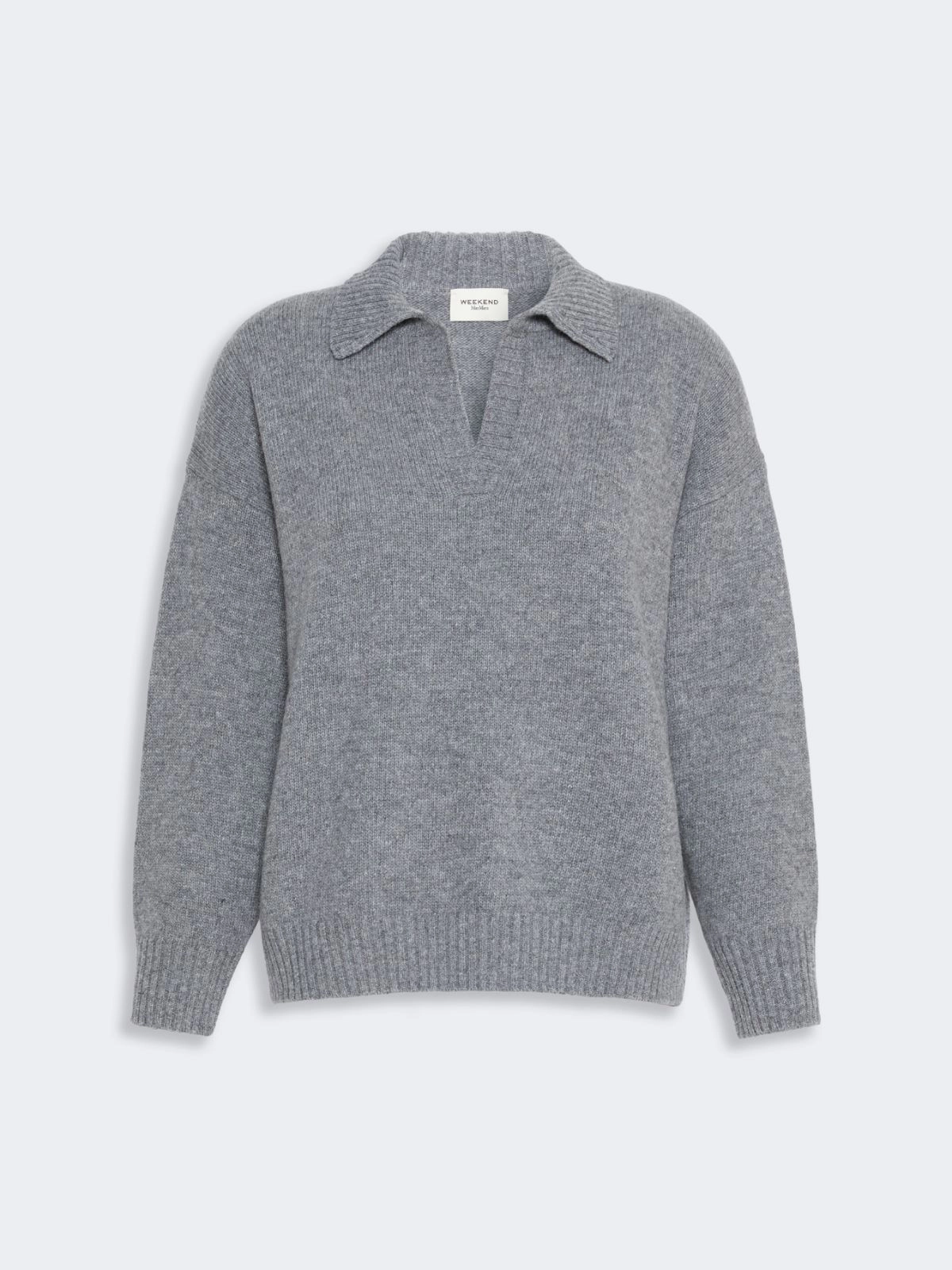 Weekend Max Mara maglia a polo in lana grigia WKDAGRE - immagine 4